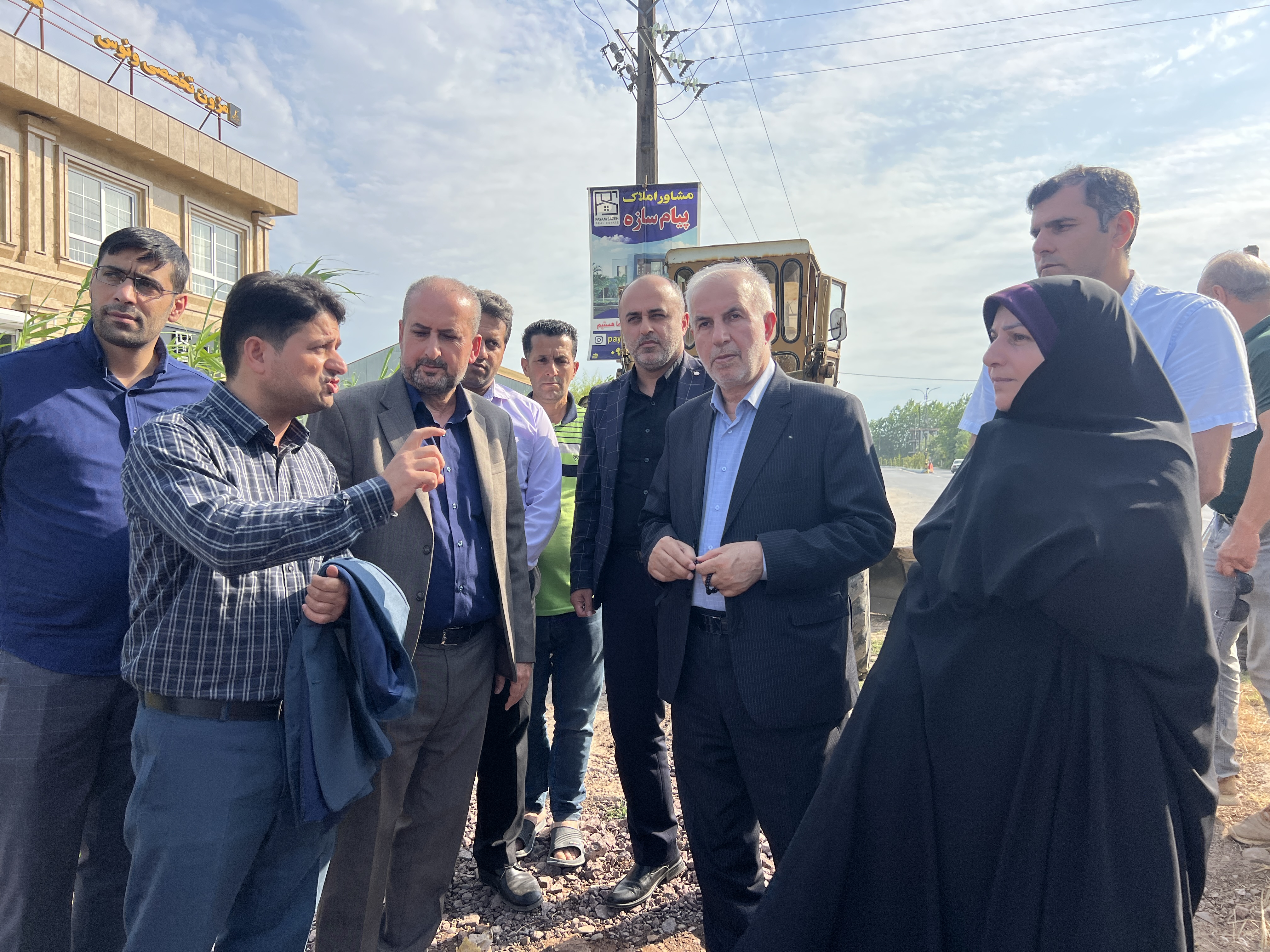 حضور مهندس کوچکی نژاد در پروژه تعریض و توسعه فاز دوم بلوار شهید سلیمانی (ساحل)