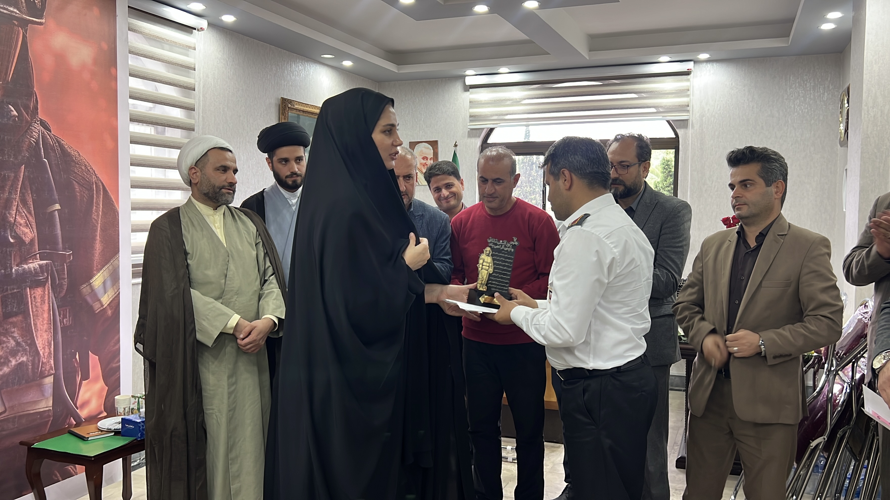 مراسم گرامیداشت روز آتش‌نشانی و ایمنی در خشکبیجار برگزار شد