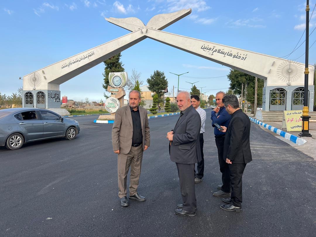 بازدید مهندس کوچکی نژاد از پروژه های عمرانی شهرداری خشکبیجار